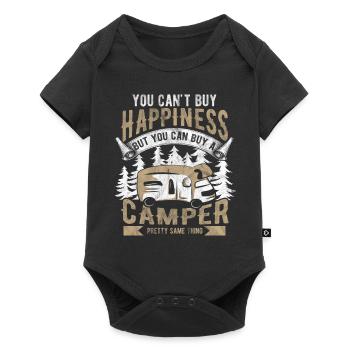 Camper - Baby Premium Kurzarmbody - Schwarz - Vorne