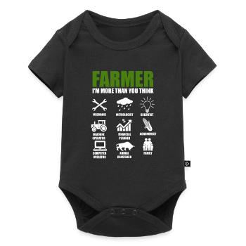 Farmer Farmer Farmer Tractor Farm Stable - Baby Premium short-sleeve bodysuit - black - Front