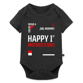 Happy 1st - Cadeau fête des mères Cool - Body à manches courtes Premium Bébé - noir - Devant