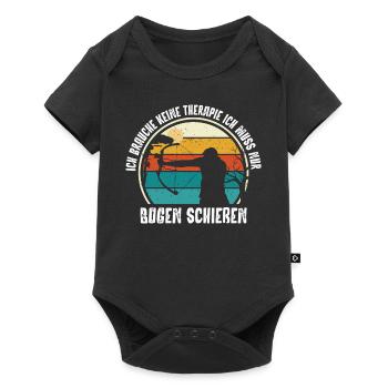 Bogenschießen, Archery, Langbogen, Compound - Baby Premium Kurzarmbody - Schwarz - Vorne