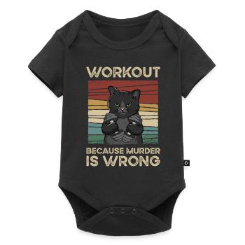 Workout Because Murder Is Wrong Vintage - Baby Premium short-sleeve bodysuit - black - Front