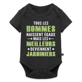 homme humour jardinier / meilleur jardinier - Body à manches courtes Premium Bébé - noir - Devant