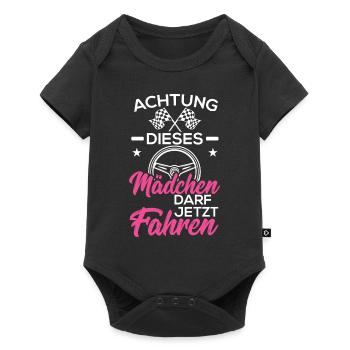 Fahrprüfung bestanden Geschenk Führerschein - Baby Premium Kurzarmbody - Schwarz - Vorne