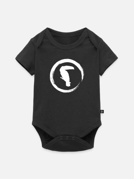 toucan - Baby Premium Kurzarmbody - Schwarz