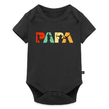 Archer Dad, Retro Papa Archery Father's Gift - Baby Premium short-sleeve bodysuit - black - Front