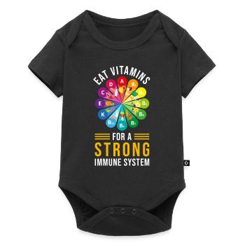 Healthy Eating Vitamins - Baby Premium short-sleeve bodysuit - black - Front