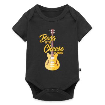 La basse est le fromage de la musique - Body à manches courtes Premium Bébé - noir - Devant
