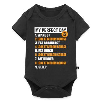 My Perfect Day Bitcoin - crypto-monnaie plan journalier - Body à manches courtes Premium Bébé - noir - Devant