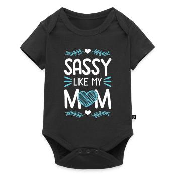 Bébé maman maman - Body à manches courtes Premium Bébé - noir - Devant