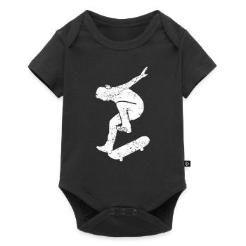 Skateboarder Skate Skate Retro Vintage Cadeau - Body à manches courtes Premium Bébé - noir - Devant