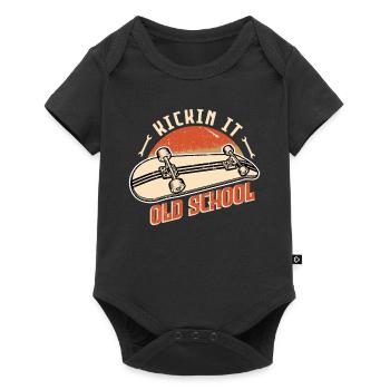 Skateboarding Kickin It Old School Vintage - Baby Premium short-sleeve bodysuit - black - Front