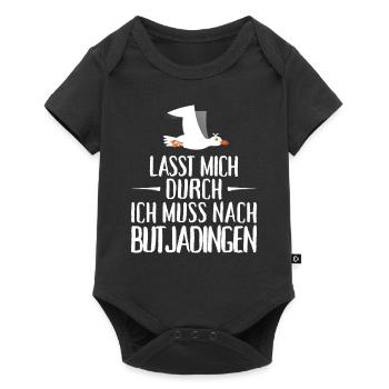 Lasst mich durch ich muss nach Butjadingen Möwe - Baby Premium Kurzarmbody - Schwarz - Vorne