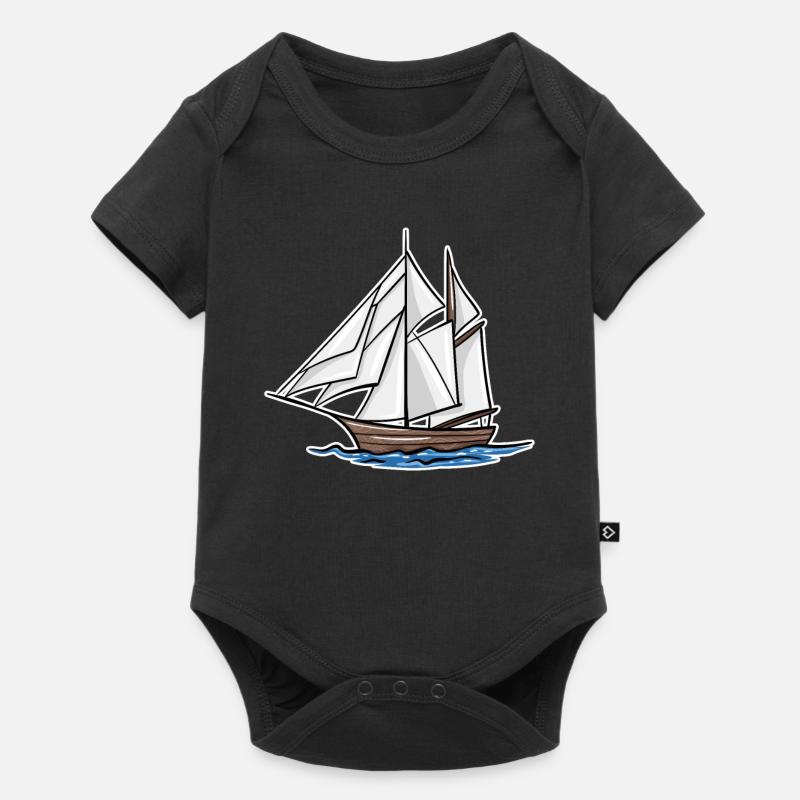 Boot - Baby Premium Kurzarmbody - Schwarz