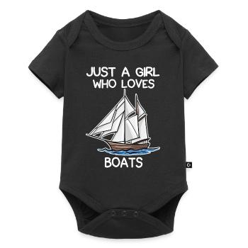 Just A Girl Who Loves Boats - Baby Premium short-sleeve bodysuit - black - Front