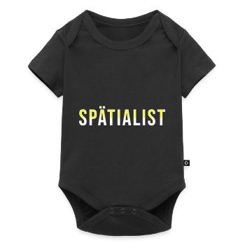 Spätialist untimely too late funny saying - Baby Premium short-sleeve bodysuit - black - Front