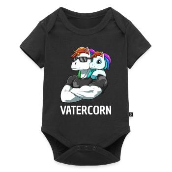 Father Daughter Unicorns - Dad Girl - Baby Premium short-sleeve bodysuit - black - Front