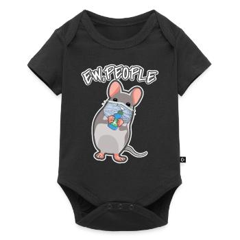 EW People Mouse Funny Mice Saying Race Mouse - Baby Premium short-sleeve bodysuit - black - Front