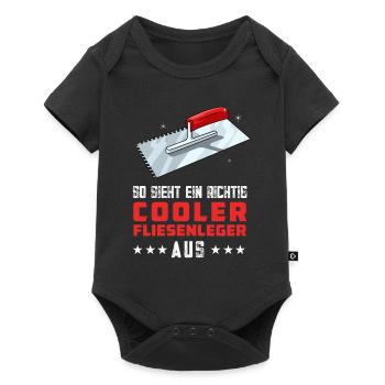 Fliesenlegen Für Fliesenleger Handwerker Lustiger - Baby Premium Kurzarmbody - Schwarz - Vorne