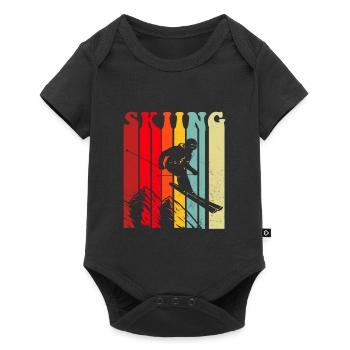 Ski Conduite d’hiver Sports d’hiver Cadeau - Body à manches courtes Premium Bébé - noir - Devant