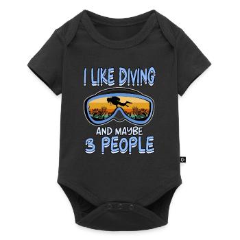 Diving Snorkeling Holiday Coral Reef Diver - Baby Premium short-sleeve bodysuit - black - Front