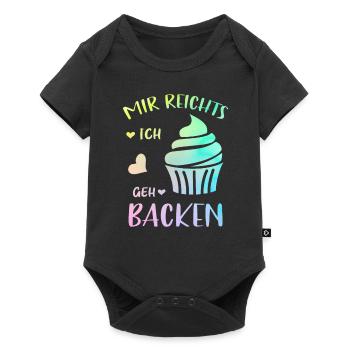 Backliebhaber Geschenk Mir Reichts Ich Geh Backen - Baby Premium Kurzarmbody - Schwarz - Vorne