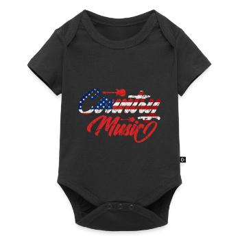 Country Musique Vintage Guitare - Body à manches courtes Premium Bébé - noir - Devant