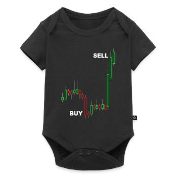 stock exchange - Baby Premium short-sleeve bodysuit - black - Front