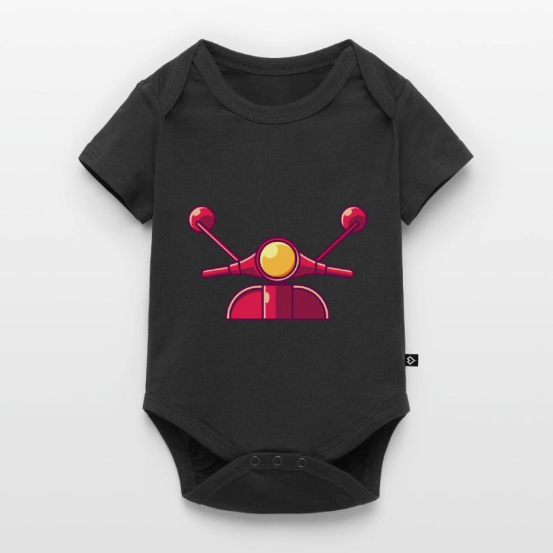 ROLLER RETRO Roller Geschenk Moped Rollerfahrer Baby Premium Kurzarmbody