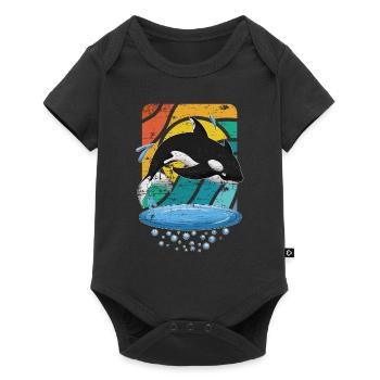 Baleine à épée Tueuse Orca - Body à manches courtes Premium Bébé - noir - Devant