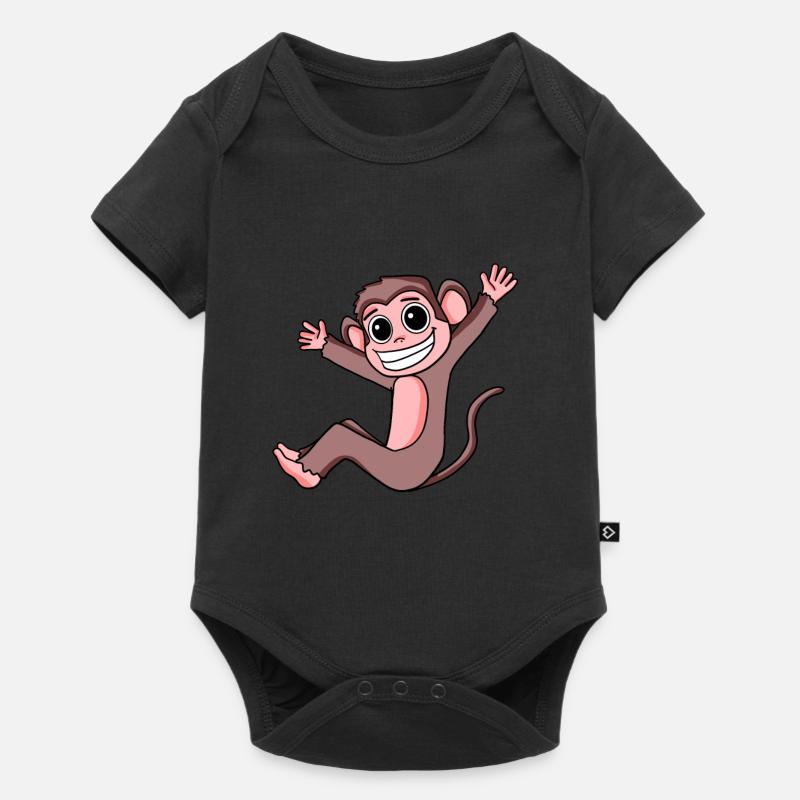 Affe - Baby Premium Kurzarmbody - Schwarz