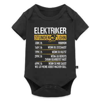 Electrician Hourly Wage - Electrician Gift Idea - Baby Premium short-sleeve bodysuit - black - Front