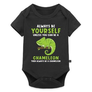 Caméléon sort drôle - Body à manches courtes Premium Bébé - noir - Devant