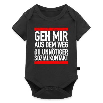 Geh Mir Aus Dem Weg Du Unnötiger Sozialkontakt - Baby Premium Kurzarmbody - Schwarz - Vorne