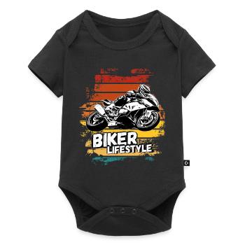 Motorcycle Lifestyle / Moto / moto biker - Body à manches courtes Premium Bébé - noir - Devant
