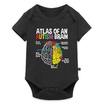 À Autism Brain - Body à manches courtes Premium Bébé - noir - Devant