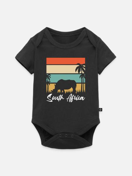 Südafrika - Baby Premium Kurzarmbody - Schwarz