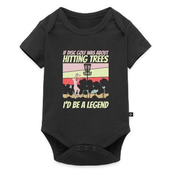 Funny Disc Golf Tree Beating Legend - Baby Premium short-sleeve bodysuit - black - Front