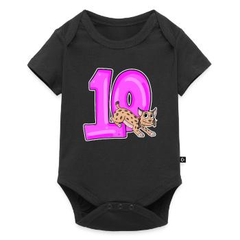 !0 years lynx wildcat Iberian lynx - Baby Premium short-sleeve bodysuit - black - Front
