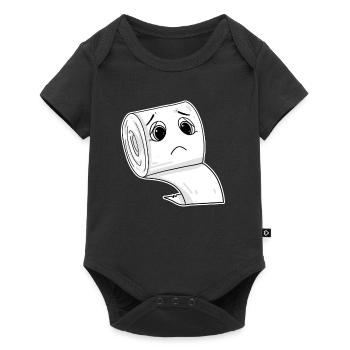 Toilet paper meme funny - Baby Premium short-sleeve bodysuit - black - Front