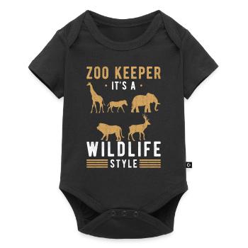 Zoo Zoo Keeper Zookeeper Wild Animals - Baby Premium short-sleeve bodysuit - black - Front