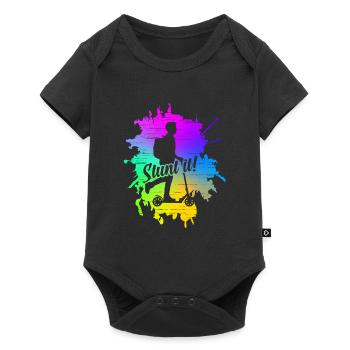 Stunt Scooter vintage retro Stunt It Gifts - Body à manches courtes Premium Bébé - noir - Devant