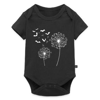 Bat Pusteblume Dandelion Flower Halloween - Baby Premium short-sleeve bodysuit - black - Front