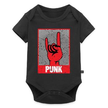 Teufelshorn Punks Punk - Baby Premium Kurzarmbody - Schwarz - Vorne
