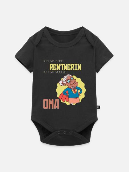 Oma in Vollzeit! - Baby Premium Kurzarmbody - Schwarz