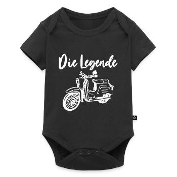 Schwalbenfahrer Schwalbe DDR Moped Nostalgie - Baby Premium Kurzarmbody - Schwarz - Vorne