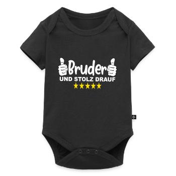 Bruder und Stolz Drauf - Baby Premium Kurzarmbody - Schwarz - Vorne