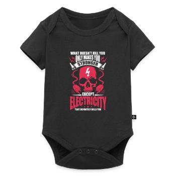 What doesn't kill you makes you stronger, except - Baby Premium short-sleeve bodysuit - black - Front