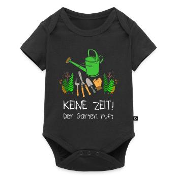 Gardener no time, the garden calls! - Baby Premium short-sleeve bodysuit - black - Front