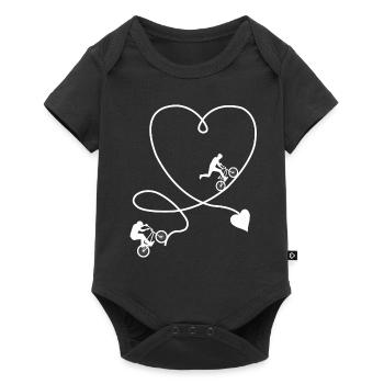BMX Bicycle Heart - Baby Premium short-sleeve bodysuit - black - Front