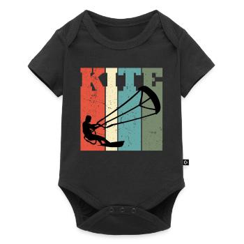 Kitesurf cadeau Kiteboarding Kitesurfer Gesche - Body à manches courtes Premium Bébé - noir - Devant